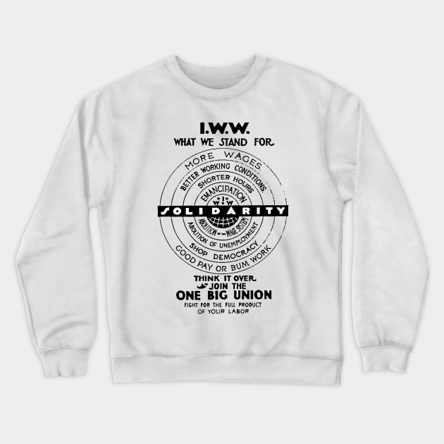 I.W.W. - Industrial Workers of the World Crewneck Sweatshirt by Fidelia